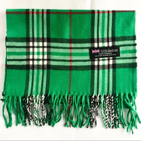 Cashmere Scarf Green - Picture 2 of 8